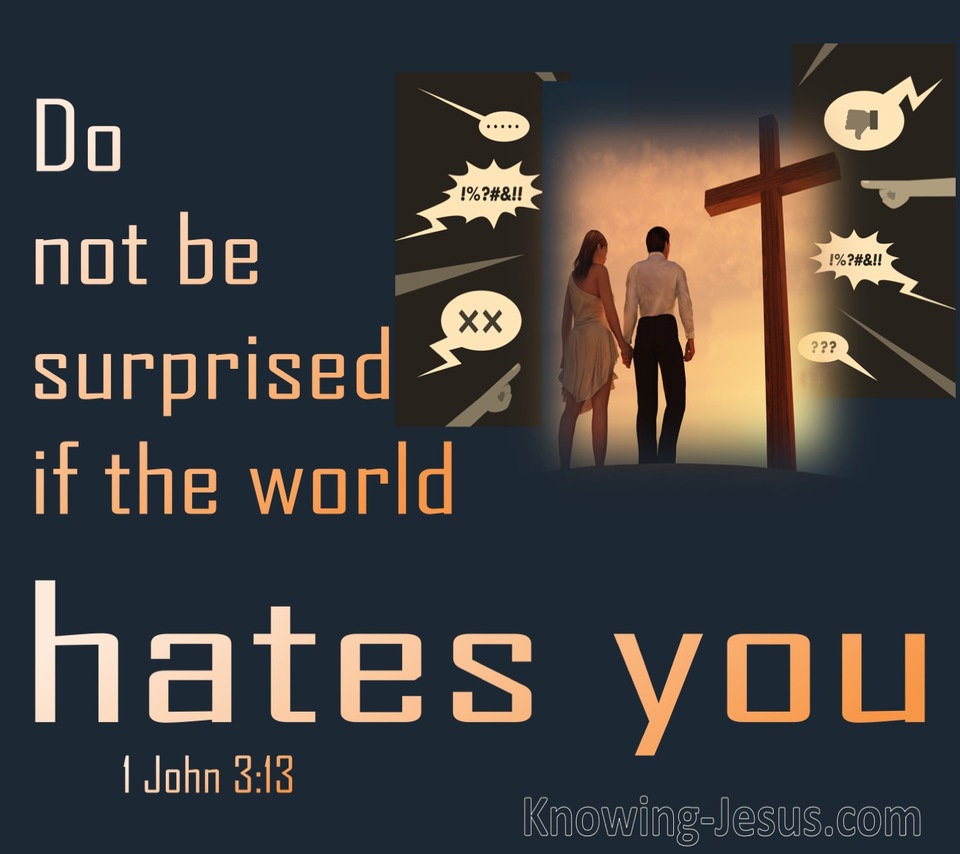 1 John 3:13 Do Not Be Surprised If The World Hates You (orange)